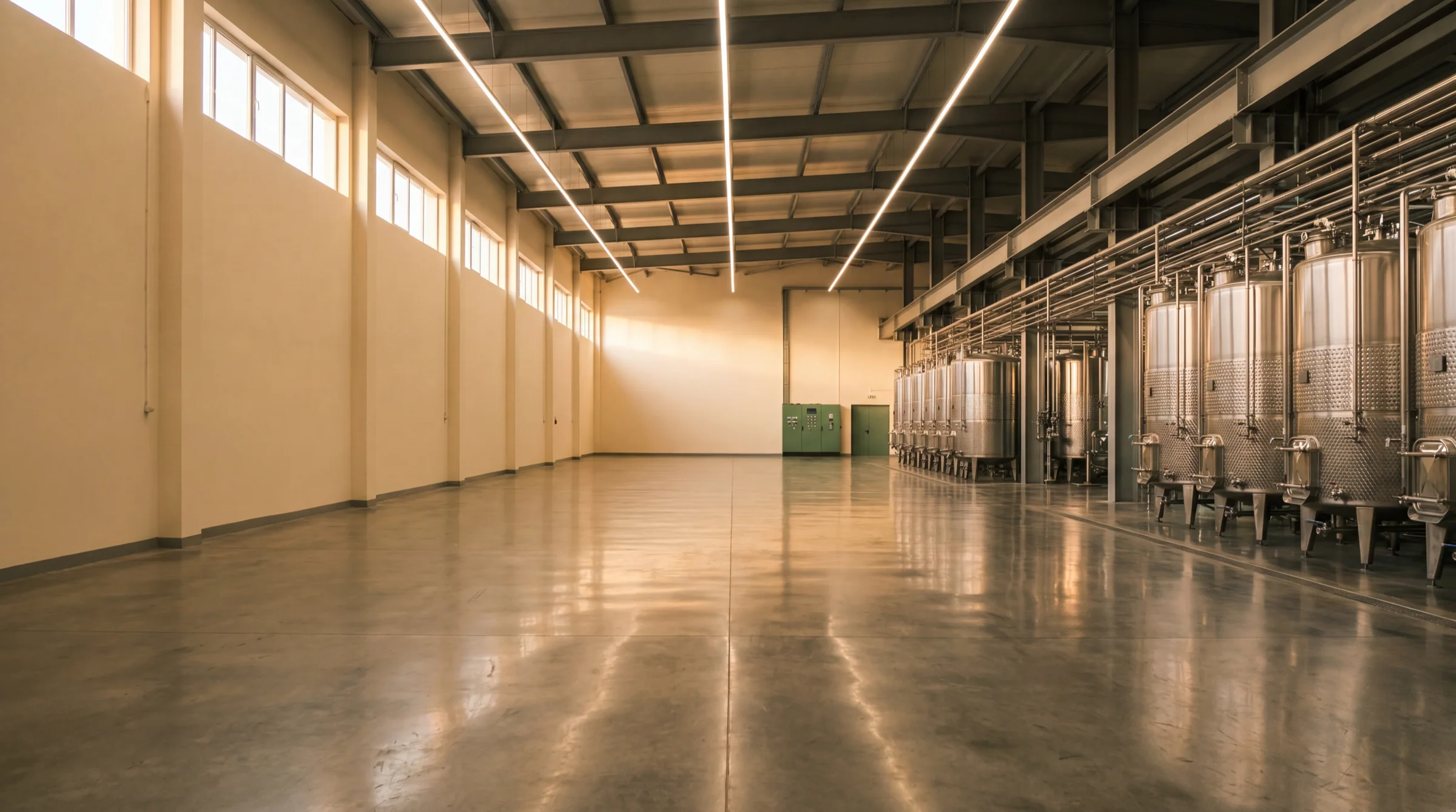 Modern agro-industrial processing facility interior